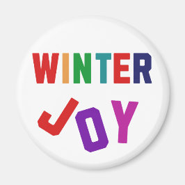 Winter Joy - Mysigt färglöst Brev Magnet