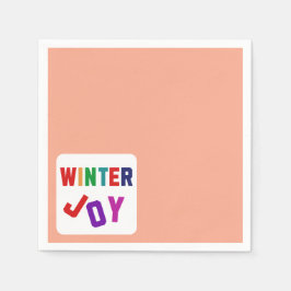 Winter Joy - Mysigt färglöst Brev Pappersservett