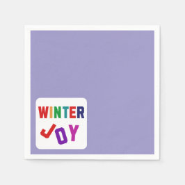 Winter Joy - Mysigt färglöst Brev Pappersservett
