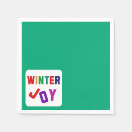 Winter Joy - Mysigt färglöst Brev Pappersservett