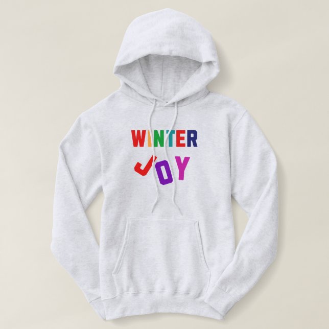 Winter Joy - Mysigt färglöst Brev T Shirt (Design framsida)