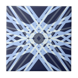 Winter Julafton Blue Grått Grått Retro Geometric M Kakelplatta