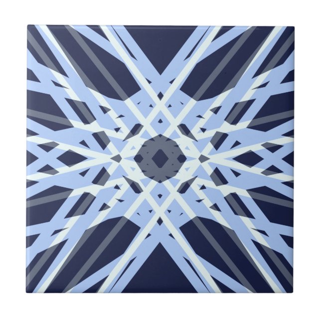 Winter Julafton Blue Grått Grått Retro Geometric M Kakelplatta (Framsidan)