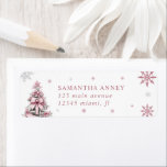 Winter Julgran Rosa Bow Returadress Returadress Etikett<br><div class="desc">Lägg till en festlig beröring i din helgdag med adressetiketten Winter Julgran Rosa Bow Return. Med en charmerande utformning med elegant Julgranar, delikat snöflingor och söt rosa, är denna märkning perfekt för att tillsätta säsong och feminin luft i kuverten. Perfekt för en vinterdusch eller jultemad babydusch eller korrespondens från helgdag...</div>