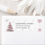 Winter Julgran Rosa Bow Returadress Returadress Etikett<br><div class="desc">Lägg till en festlig beröring i din helgdag med adressetiketten Winter Julgran Rosa Bow Return. Med en charmerande utformning med elegant Julgranar, delikat snöflingor och söt rosa, är denna märkning perfekt för att tillsätta säsong och feminin luft i kuverten. Perfekt för en vinterdusch eller jultemad babydusch eller korrespondens från helgdag...</div>