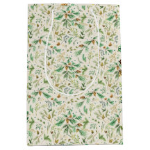 Winter Juniper Gräs om Benvit gift Bag