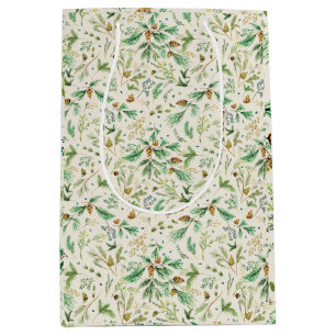 Winter Juniper Gräs om Benvit gift Bag