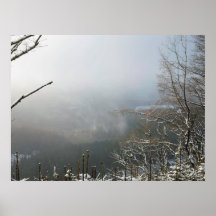 Winter-Kanvastrycket för skogskort i Macclesfield