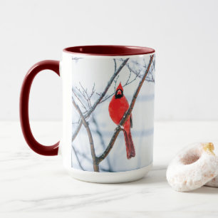 Winter-kardinal Fågelskådning Coffee Mugg