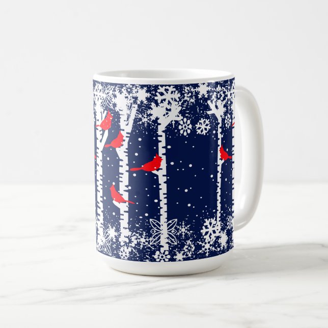 Winter-kardinalscen Kaffemugg (Framsida höger)