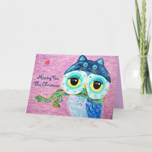 Winter Kärlek - Saknar dig denna jul Helgkort (Framsida)