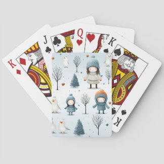 Winter Kids Playing Casinokort