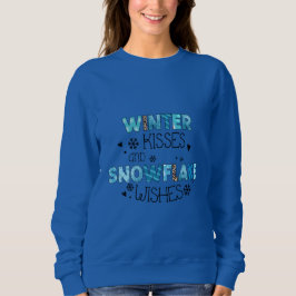 Winter Kisses och snöflake Önskemål T Shirt