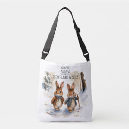 Winter Kisses och Snowflake Önskemål Axelväska