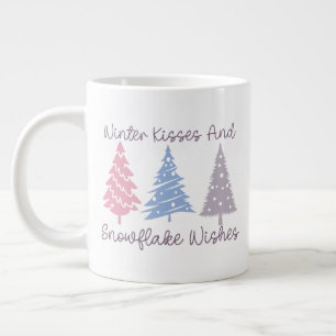 Winter Kisses och Snowflake Önskemål Jumbo Mugg