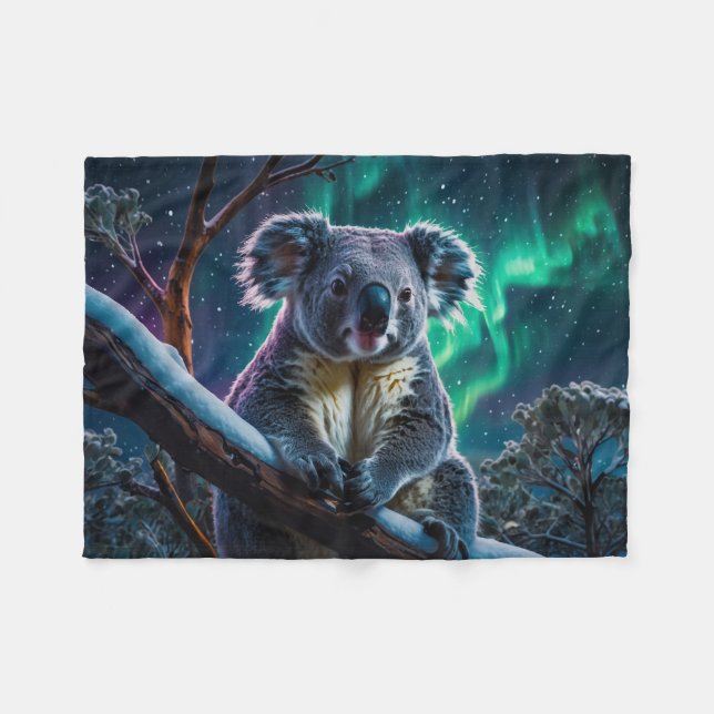 Winter Koala och södra Ljus Fleecefilt (Framsidan (Horisontell))