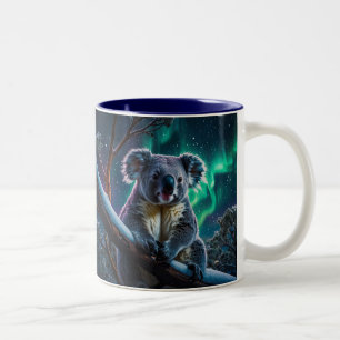 Winter Koala och södra Ljus Två-Tonad Mugg