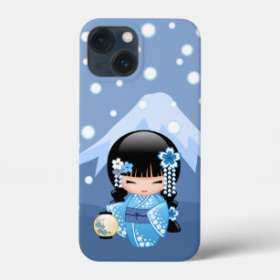 Winter Kokeshi Doll - Blue Mountain Geisha Girl