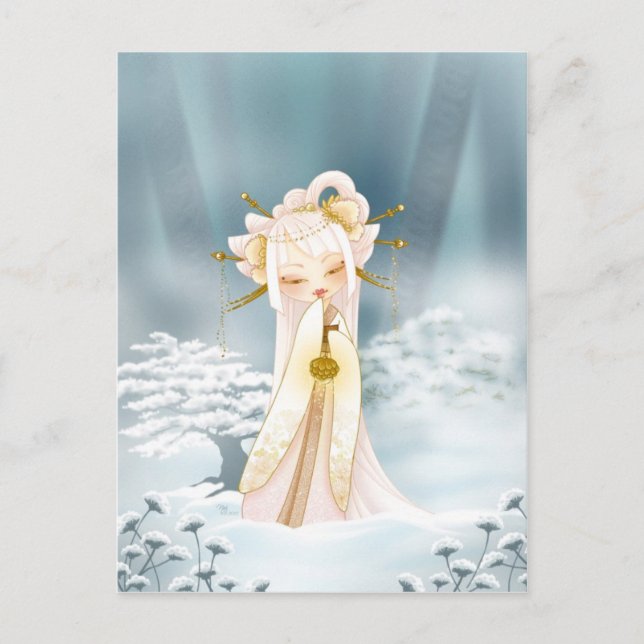 Winter kokeshi vykort (Framsida)