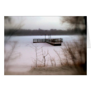 WINTER-KORT: Sjö Harriet, "Dock", Mpls., MN_ Hälsningskort