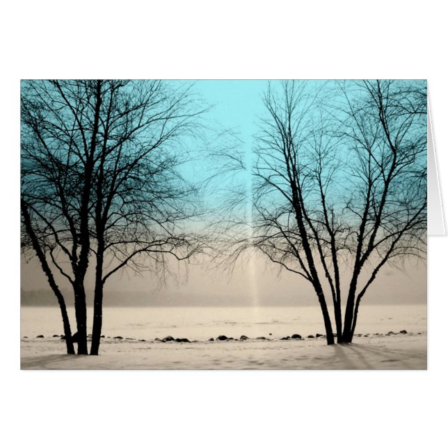 WINTER-KORT: Sjö Harriet, Dusk, Mpls., MN_ Hälsningskort (Framsidan Horizontal)