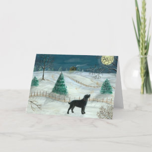 Winter Labrador-hälsningskort Helgkort