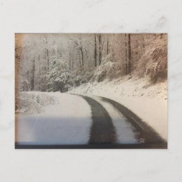 Winter Land Roads Vykort