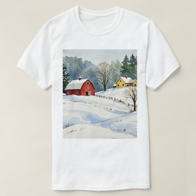 Winter landscape t shirt (Design framsida)