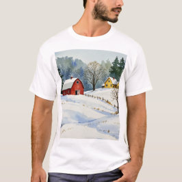 Winter landscape t shirt