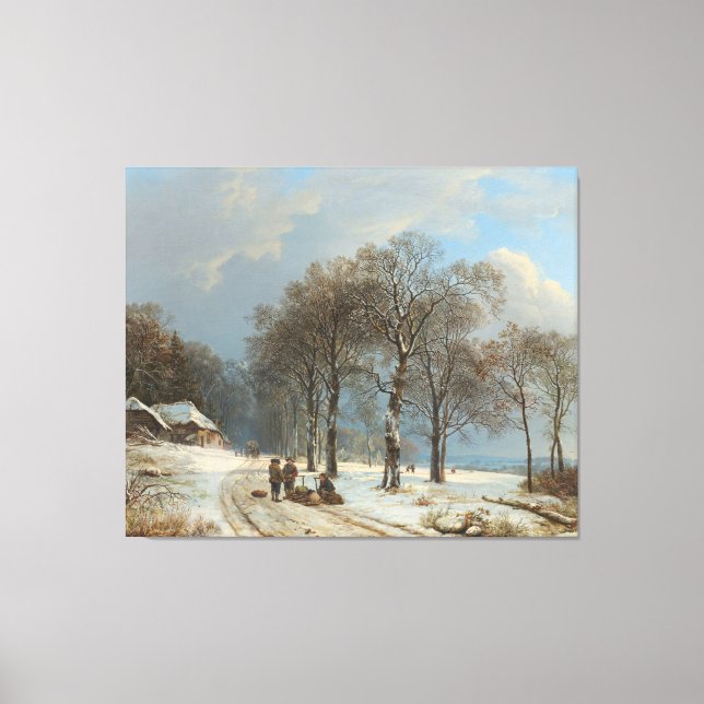 Winter Ligcape, Barend Cornelis Koekkoek, 1835 Canvastryck (Framsida)