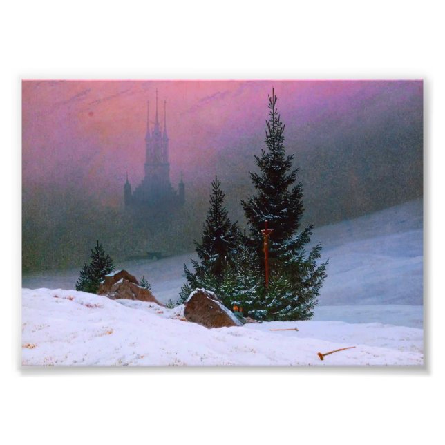 Winter Ligcape Caspar David Friedrich Fototryck (Framsidan)