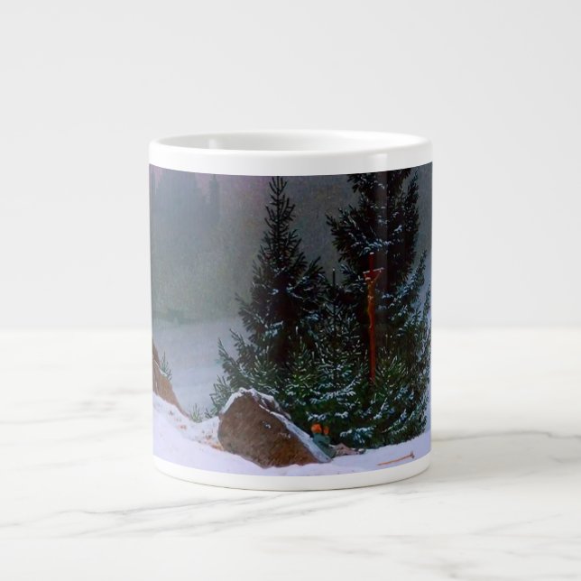 Winter Ligcape Caspar David Friedrich Jumbo Mugg (Framsidan)
