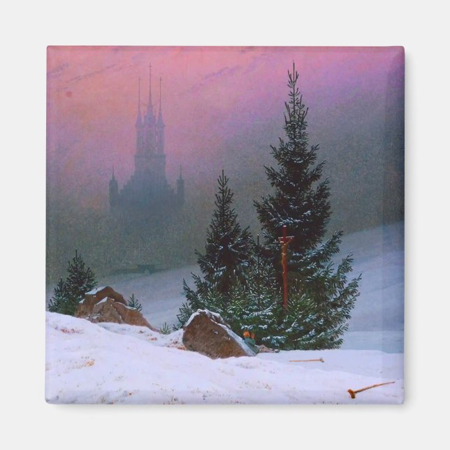 Winter Ligcape Caspar David Friedrich Magnet (Framsidan)