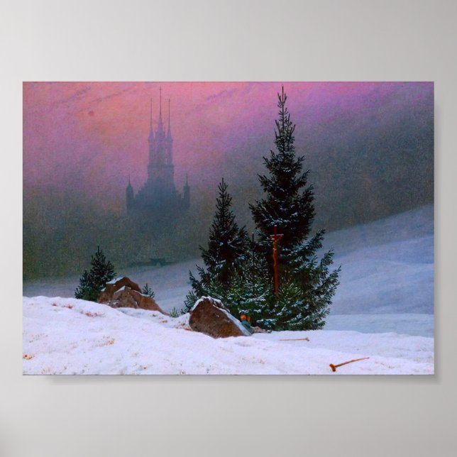 Winter Ligcape Caspar David Friedrich Poster (Framsidan)