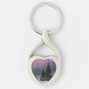 Winter Ligcape Caspar David Friedrich Twisted Heart Silverfärgad Nyckelring