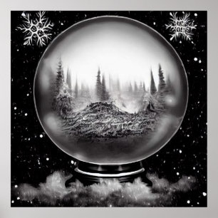 Winter Ligcape Globe Poster