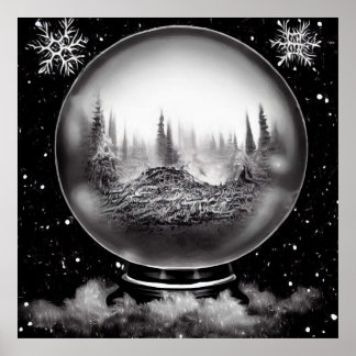 Winter Ligcape Globe Poster