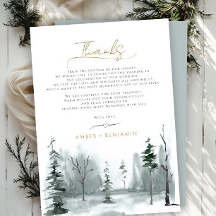 WINTER Ligcape Gräs Forest Woodland SlateWedding Tack Kort