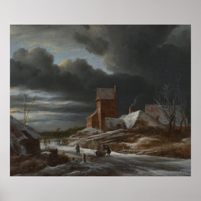 Winter Ligcape, Jacob Isaacksz. van Ruisdael, c. Poster (Framsidan)