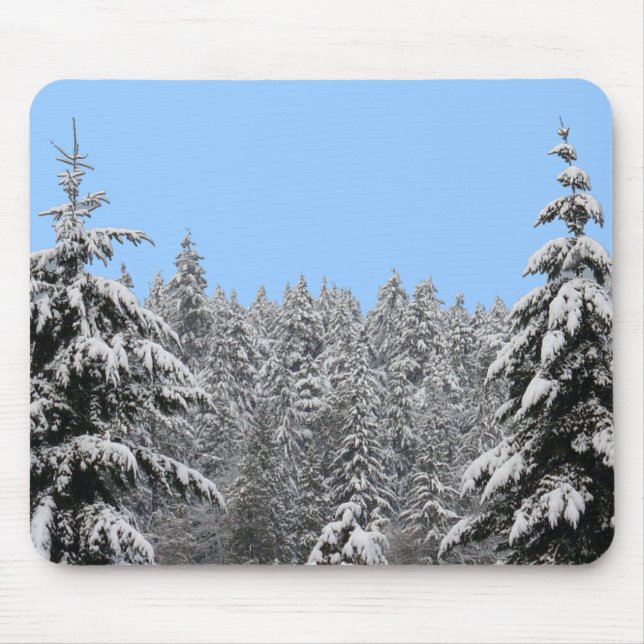 Winter Ligcape Mousepad Snö Forest Gifts Musmatta (Framsidan)