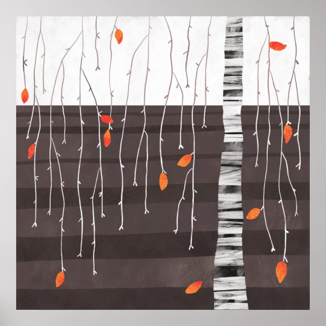 Winter Ligcape Träd Art Poster (Framsidan)