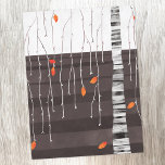 Winter Ligcape Träd Art Vykort<br><div class="desc">Den sista av Löven. Minimalistisk contemporary-landskapskonfärgning med träd under senare höst eller höst,  i början av vintern med ljusa,  färgstarka fallande löv på en svartvit abstrakt med svartvit och svart bakgrund. Originalkonst av Nic Squirrell. Blanka på baksidan för din egen hälsning.</div>