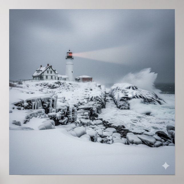 Winter Lighthouse Poster (Framsidan)
