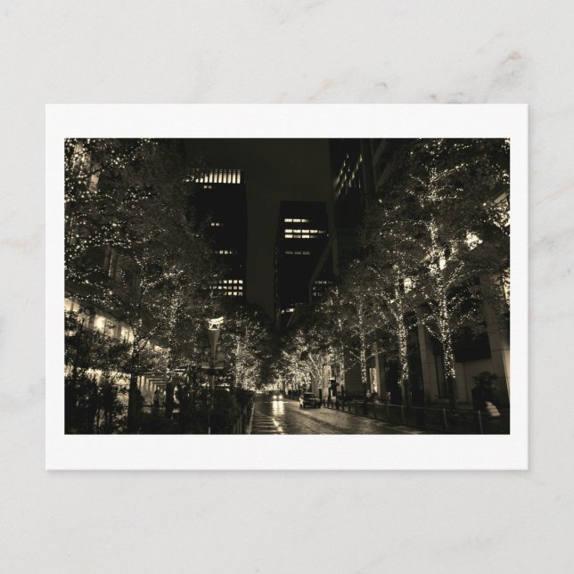 Winter Ljus: Marunouchi, Tokyo Vykort (Framsida)