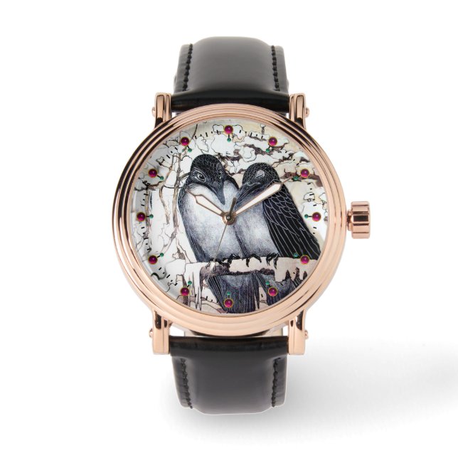 WINTER LOVE BIRDS I SNÖ ARMBANDSUR (Framsida)