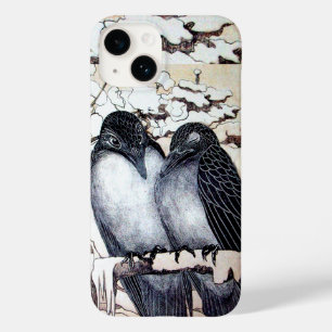 WINTER LOVE BIRDS I SNÖ Black and White Teckning