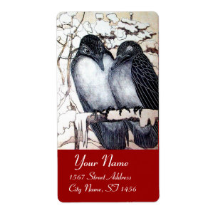 WINTER LOVE BIRDS,Röd Fraktsedel