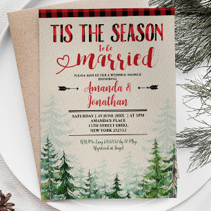 Winter Lumberjack Detta är den säsong som ska gift Inbjudningar