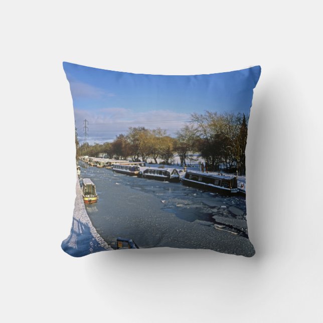 Winter Macclesfield Canal Cheshire England Kudde (Framsida)