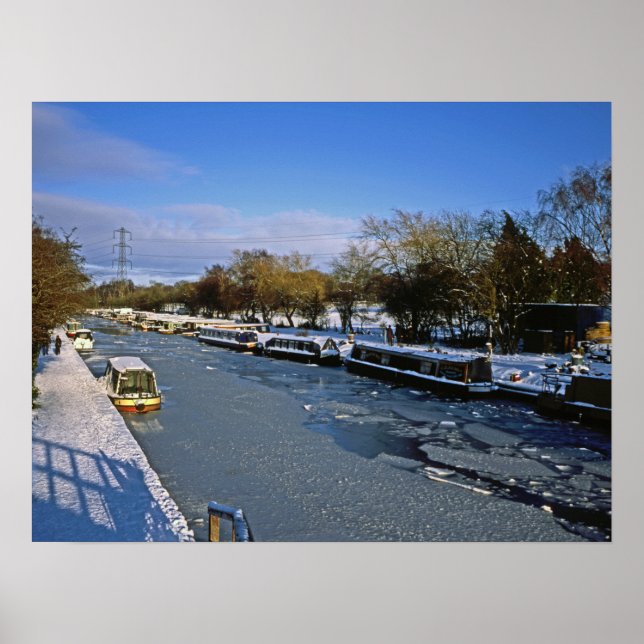 Winter Macclesfield Canal Cheshire England Poster (Framsidan)